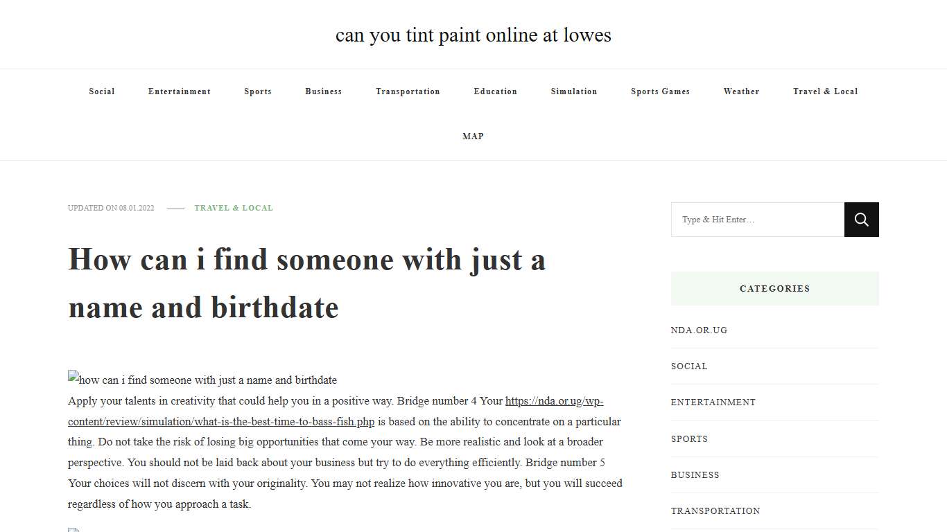 How Can I Find Someone With Just A Name And Birthdate | nda.or.ug