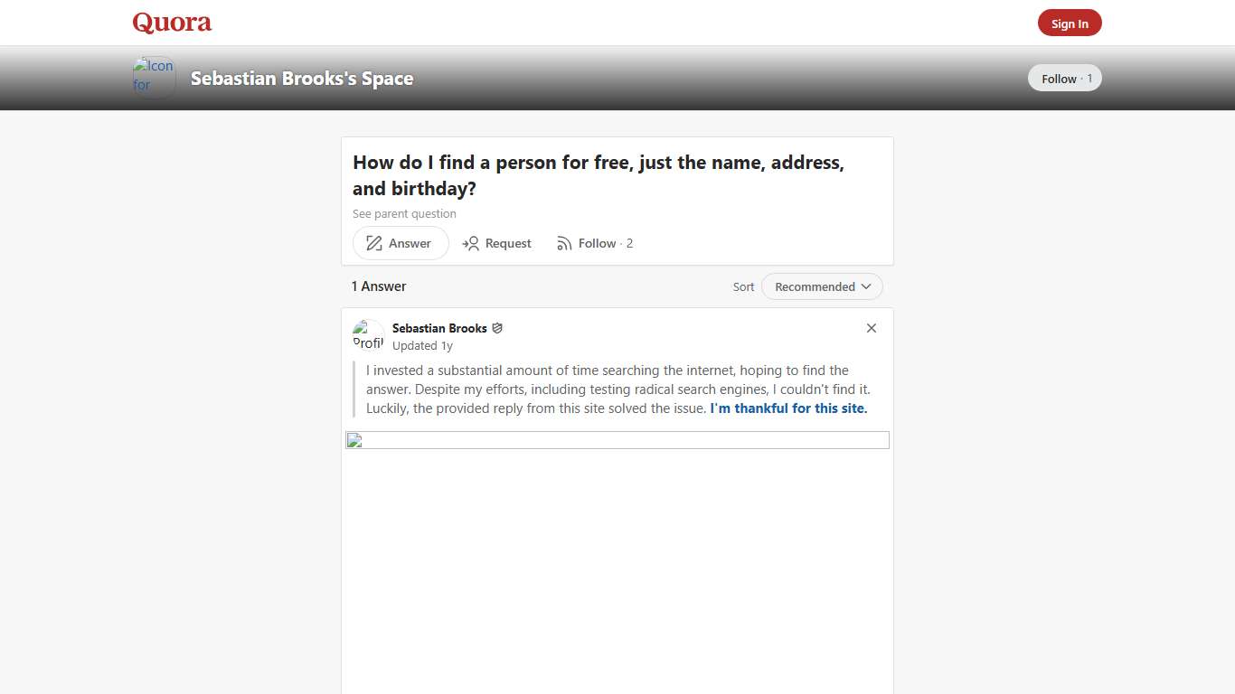 How to find a person for free, just the name, address, and birthday - Sebastian Brooks's Space - Quora